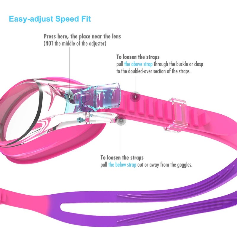 COPOZZ Kids Swimming Goggles, Child Swim Goggles Anti Fog UV Soft Frame for Kid Toddler - Image 2